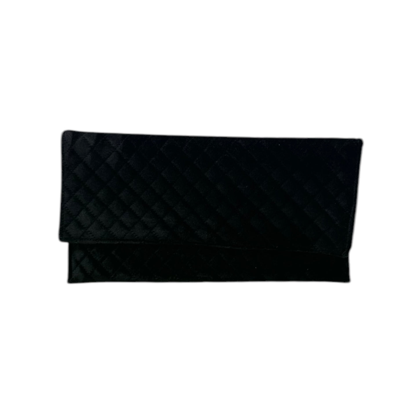 4005 - Clutch Purse: Black Quilted Velvet & Black Sparkles