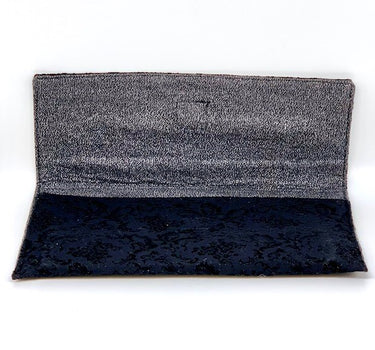 #4013 - Clutch - Black Floral Embossed with Black Sparkles (Switch Purse)