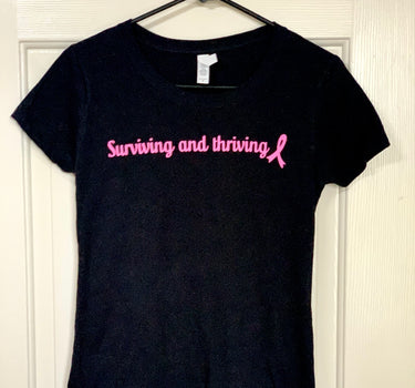 #5000 - Surviving and Thriving T-Shirt - Breast Cancer