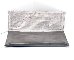 #4006 - Clutch - Gray Pleather with Silver Sparkles (Switch Purse)